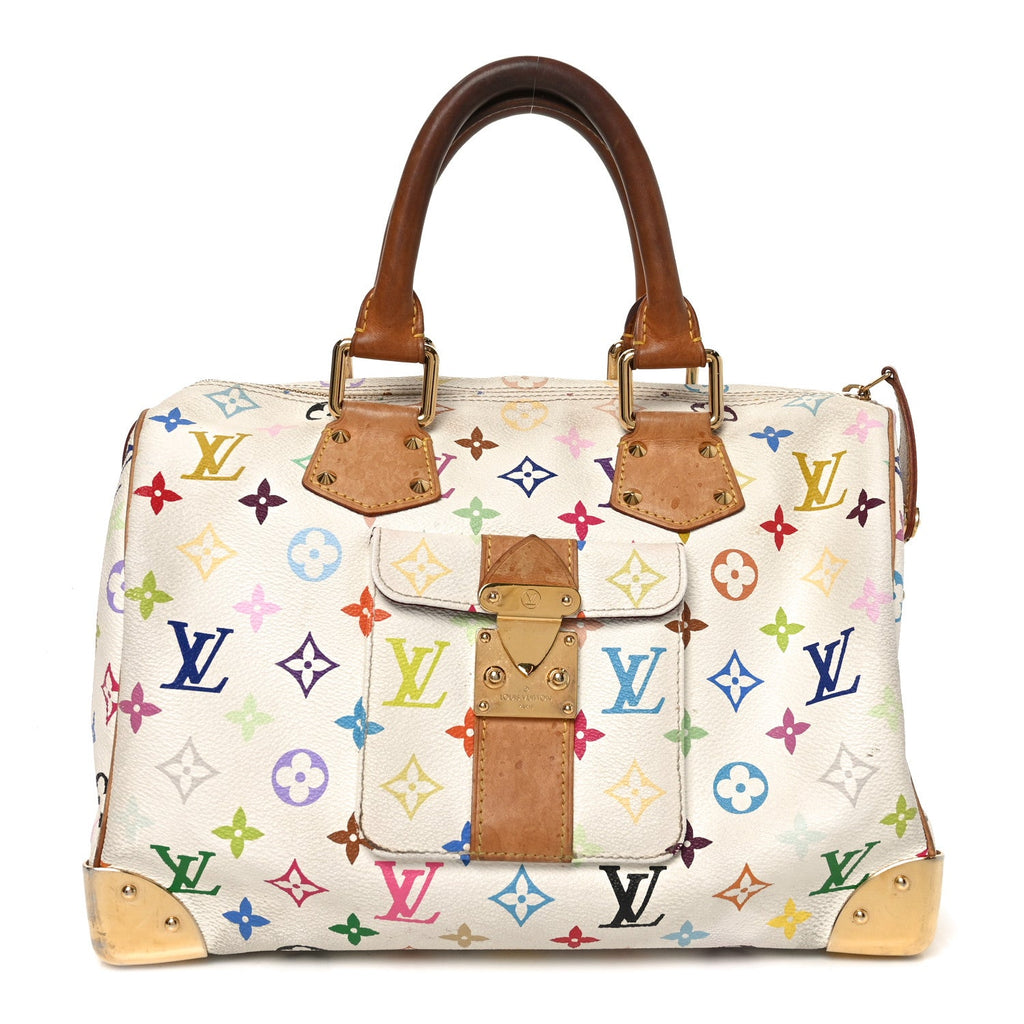 Louis Vuitton Monogram Multicolor Speedy 30 White