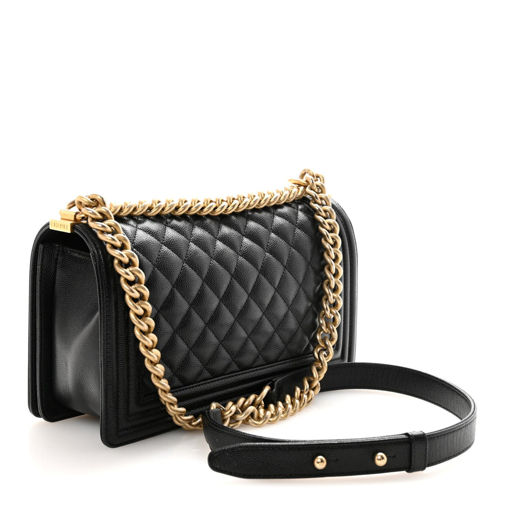 Chanel Caviar Quilted Medium Boy Flap Black