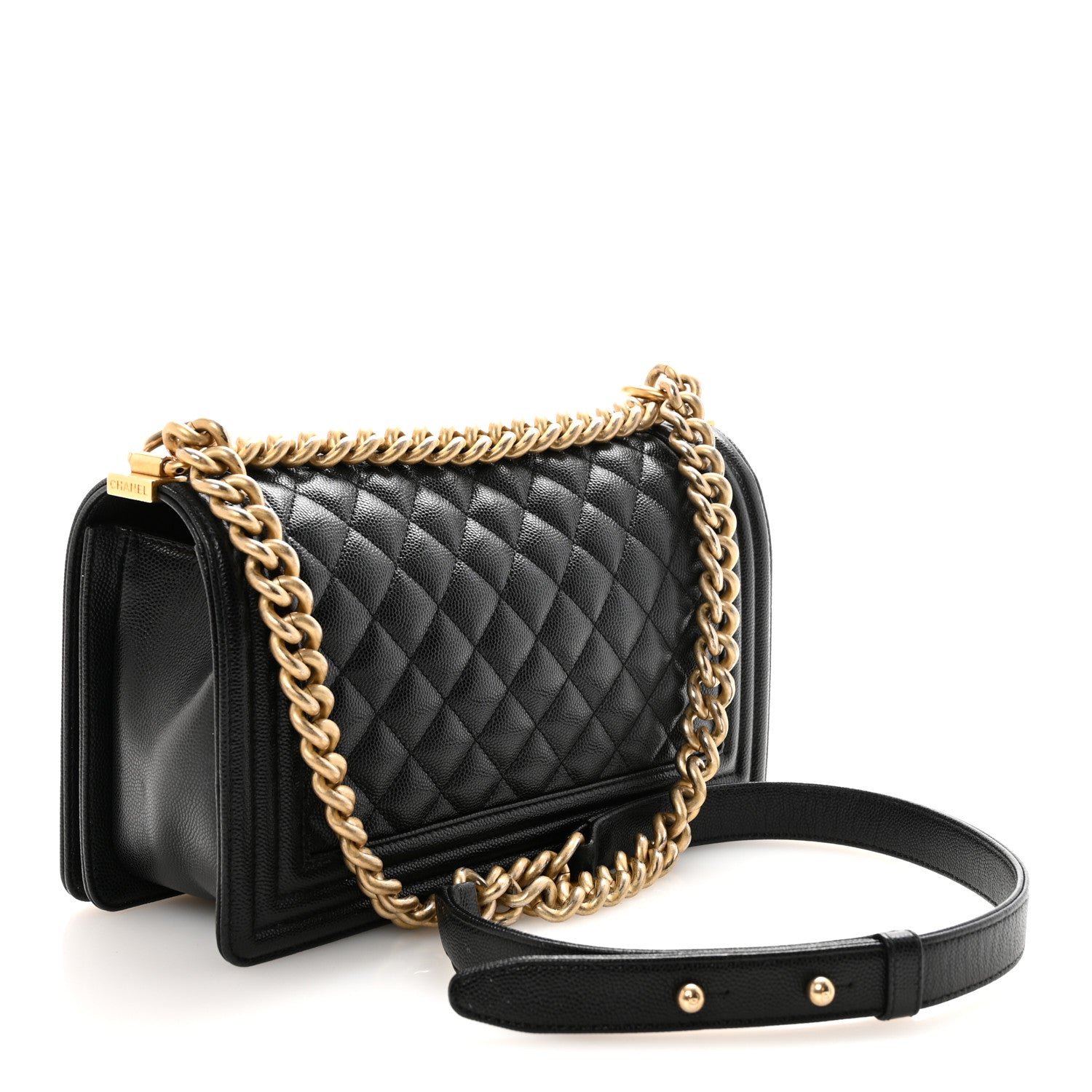 Chanel Caviar Quilted Medium Boy Flap Black