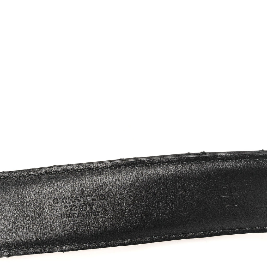 Calfskin Quilted CC Chain Belt 70 28 Black