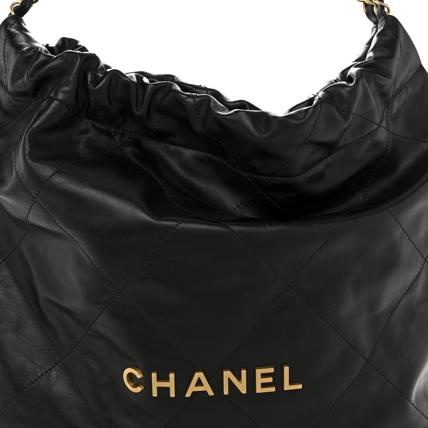 Chanel Shiny Calfskin Quilted Chanel 22 Black
