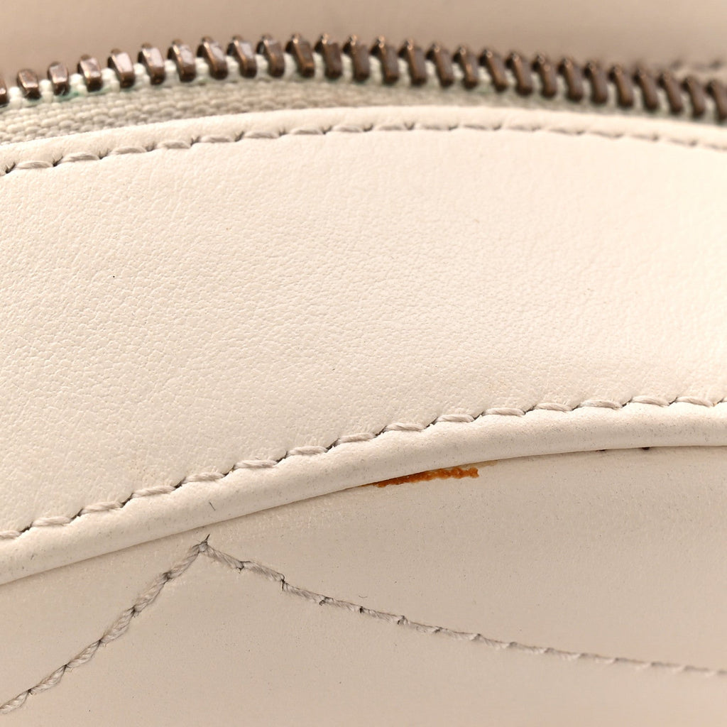 Gucci Calfskin Matelasse GG Marmont Dome Backpack White