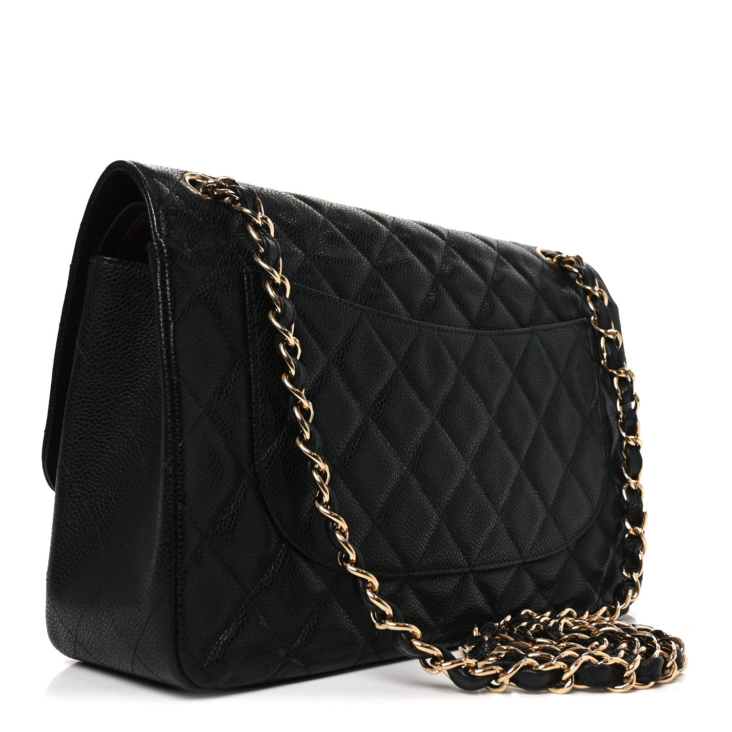 Chanel Caviar Quilted Jumbo Double Flap Black