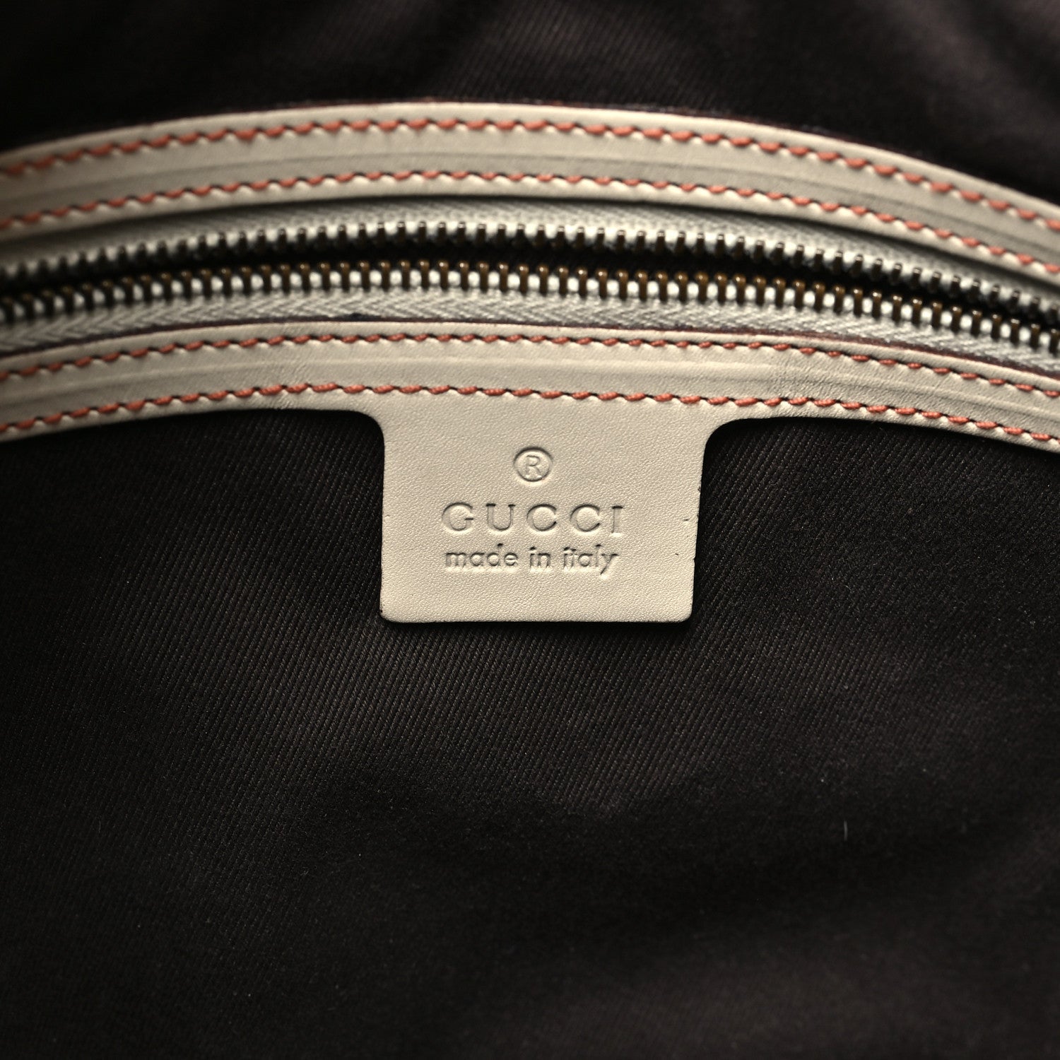 Gucci Calfskin Piston Lock Jackie O Hobo White