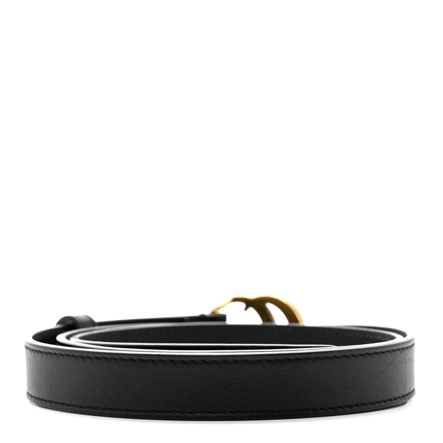 Gucci Calfskin Double G 20mm Belt 80 32 Black