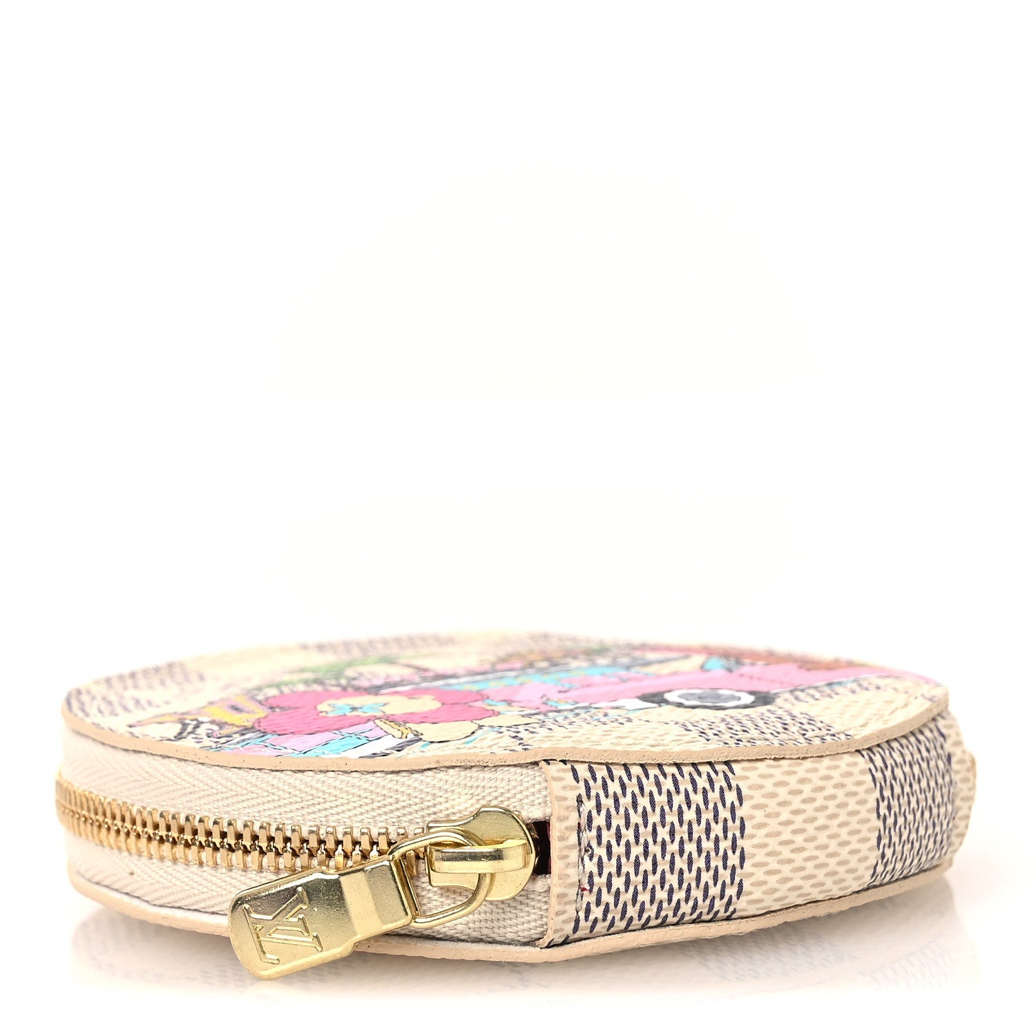 Louis Vuitton Damier Azur 2021 Christmas Animation Hollywood Bag Charm Fuchsia