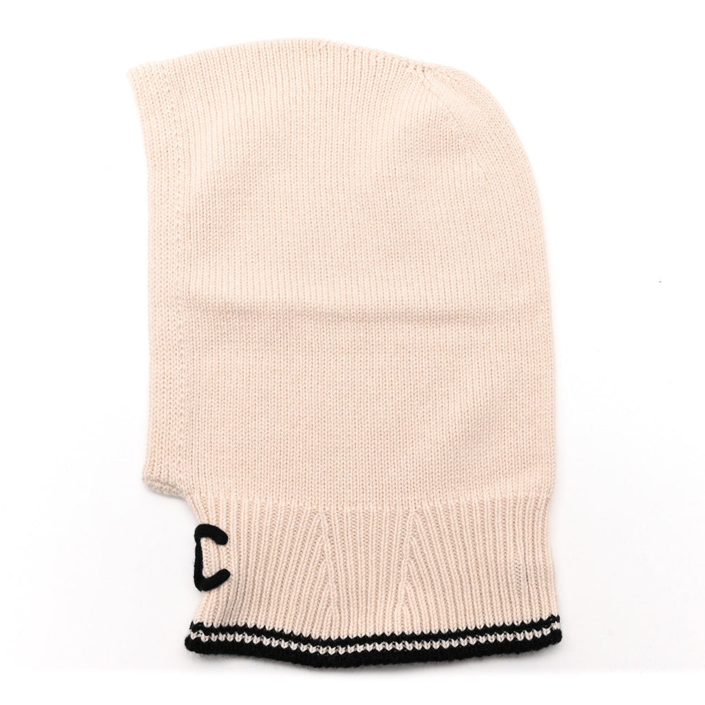 Cashmere Balaclava Light Beige Black