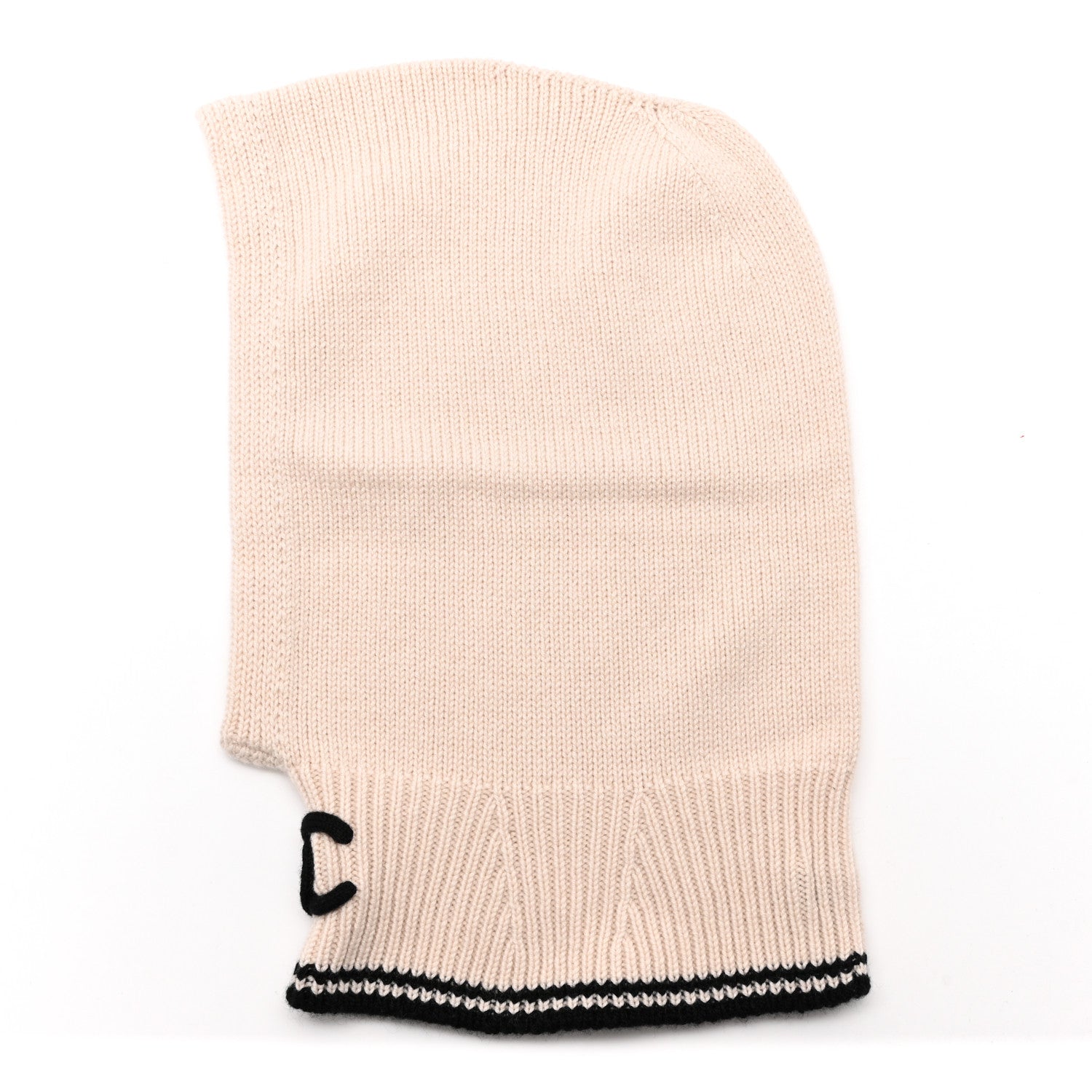 Cashmere Balaclava Light Beige Black