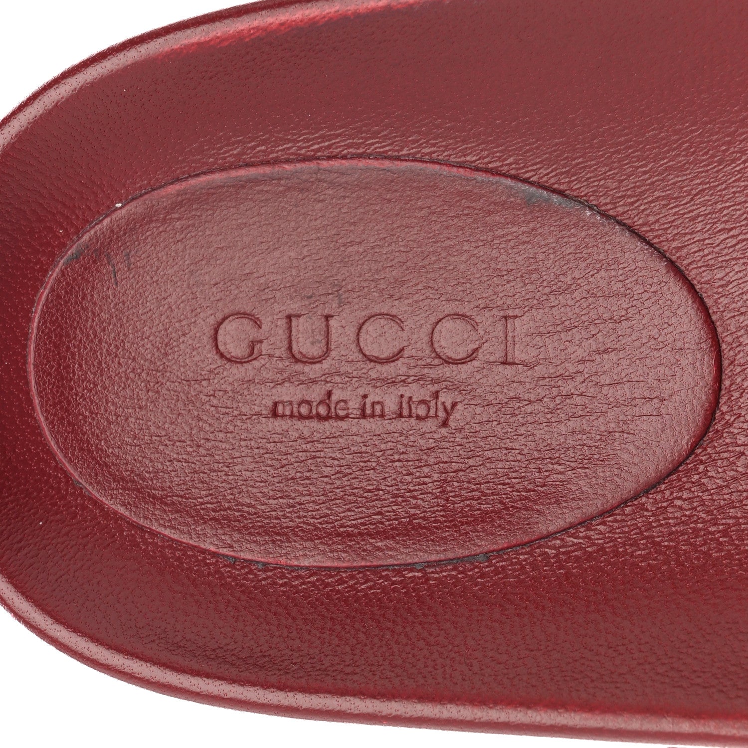 Gucci GG Supreme Monogram Womens Horsebit Slippers 41 Rosso Ancora