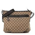 Gucci Monogram Messenger Bag Dark Brown