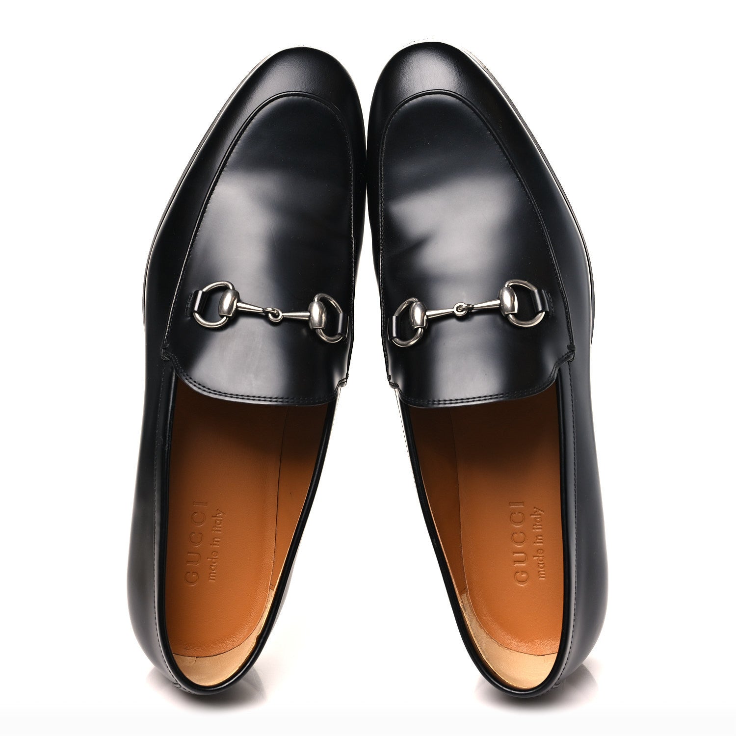 Gucci Betis Glamour Calfskin Mens Jordaan Loafers 9.5 Black