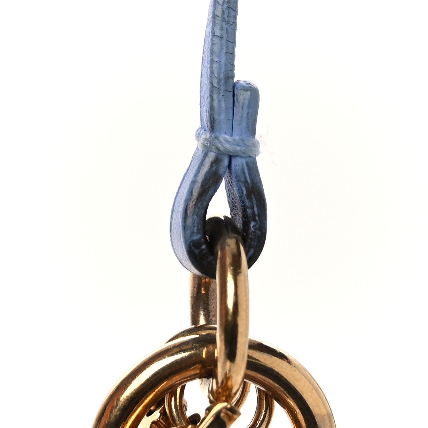 Louis Vuitton Calfskin Jeff Koons Masters LV Rabbit Bag Charm Key Ring Blue