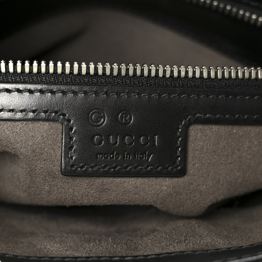 Gucci Guccissima Signature Small Messenger Bag Black