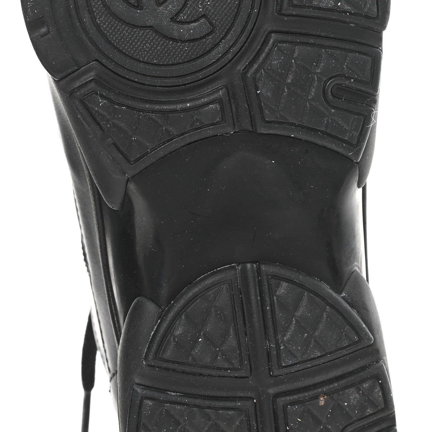 Lambskin Fabric CC Uniform Sneakers 39.5 Black