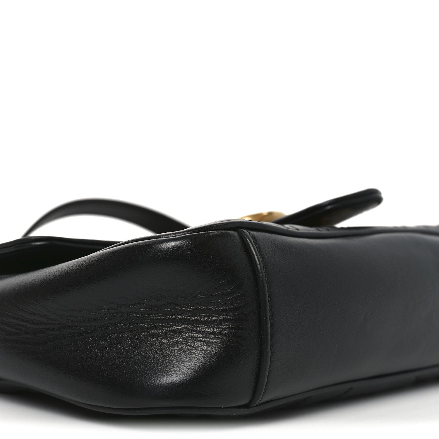 Gucci Calfskin Matelasse Mini GG Marmont Shoulder Bag Black