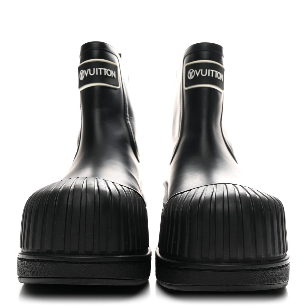 Louis Vuitton Calfskin Polar Flat Ankle Boots 41 Black
