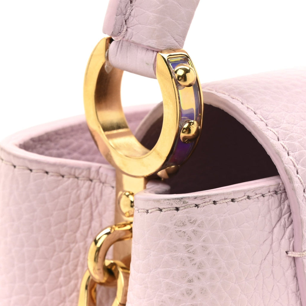 Louis Vuitton Taurillon LV Ski Capucines Mini Pearly Lilac