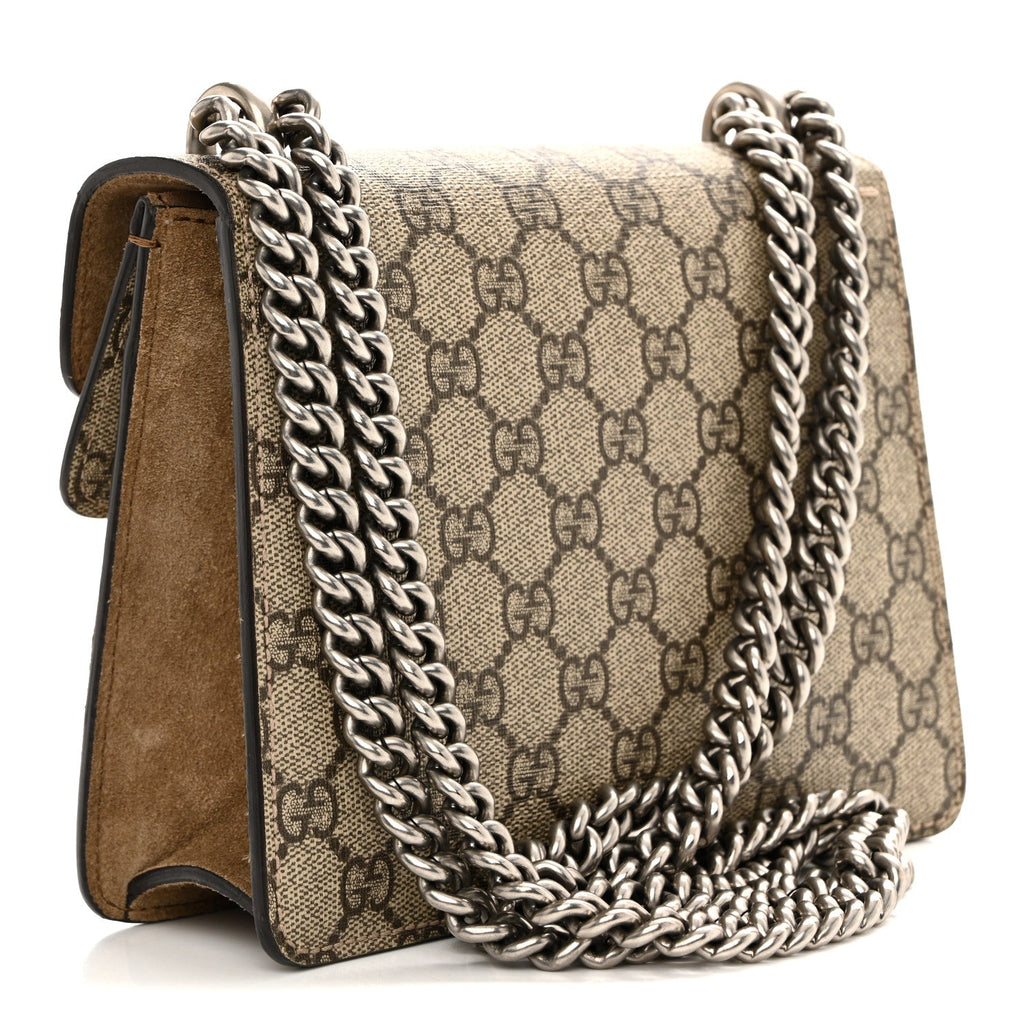 Gucci GG Supreme Monogram Mini Dionysus Shoulder Bag Taupe