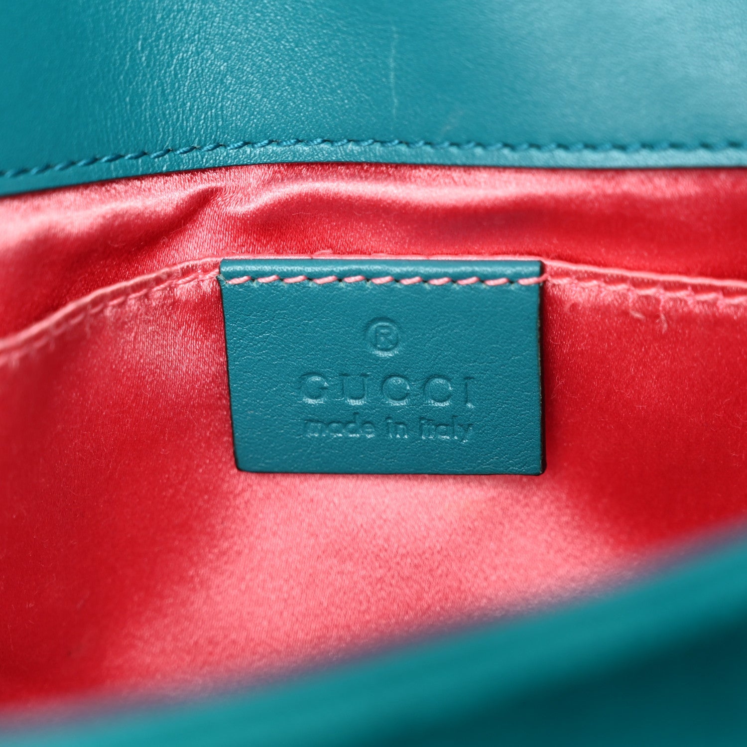 Gucci Velvet Matelasse Mini GG Marmont Shoulder Bag Pavone Cyan