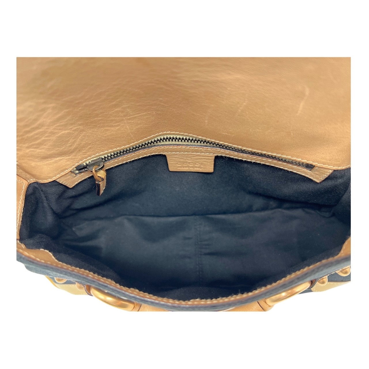 Gucci Monogram Rose Gold Horsebit Handbag
