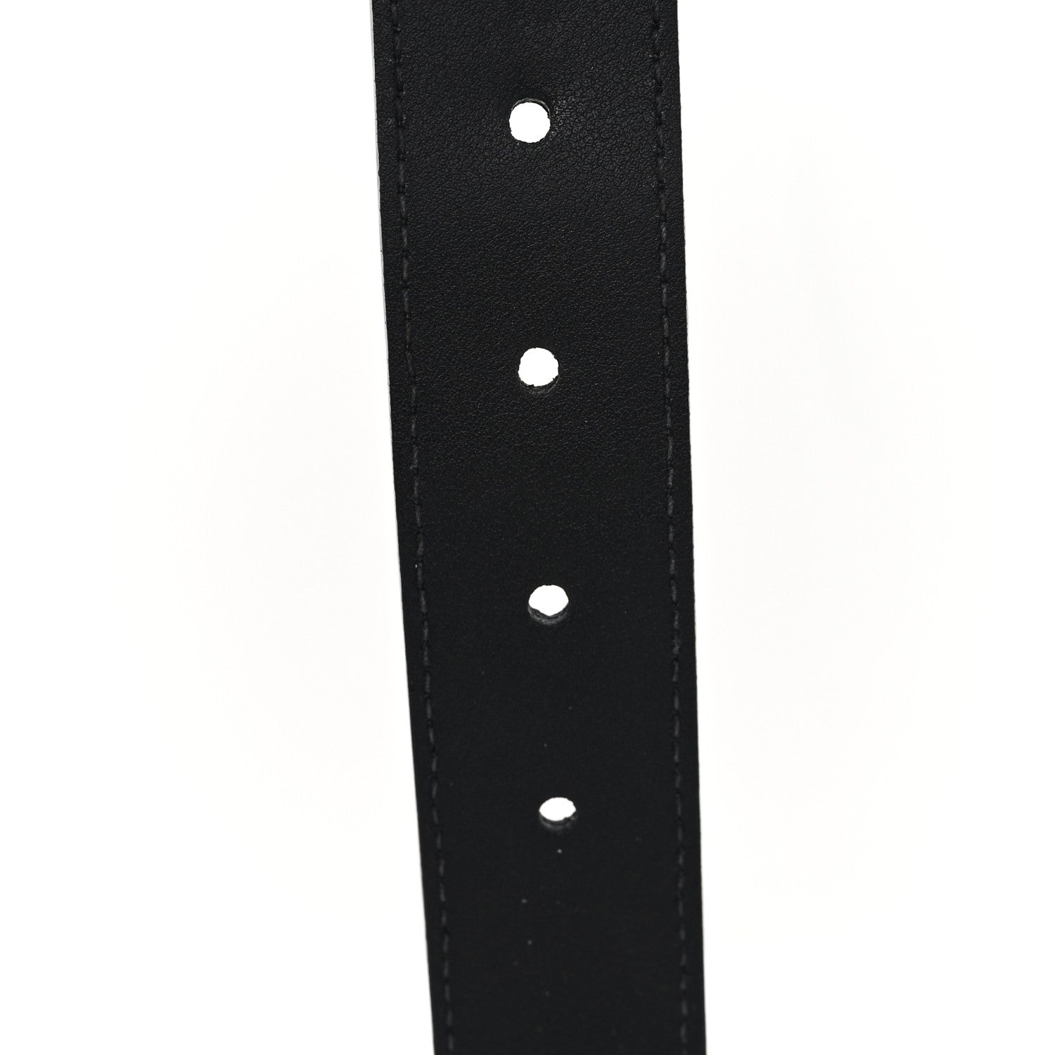 Gucci Calfskin GG Tennis Embossed Double G 40mm Belt 80 32 Black