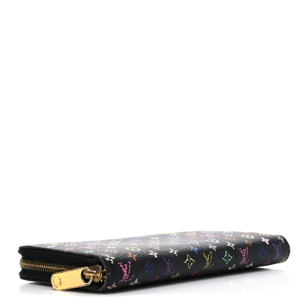 Louis Vuitton Monogram Multicolor Zippy Wallet Black Violet