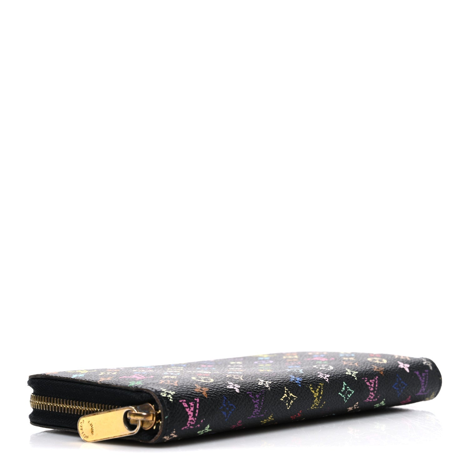 Louis Vuitton Monogram Multicolor Zippy Wallet Black Violet