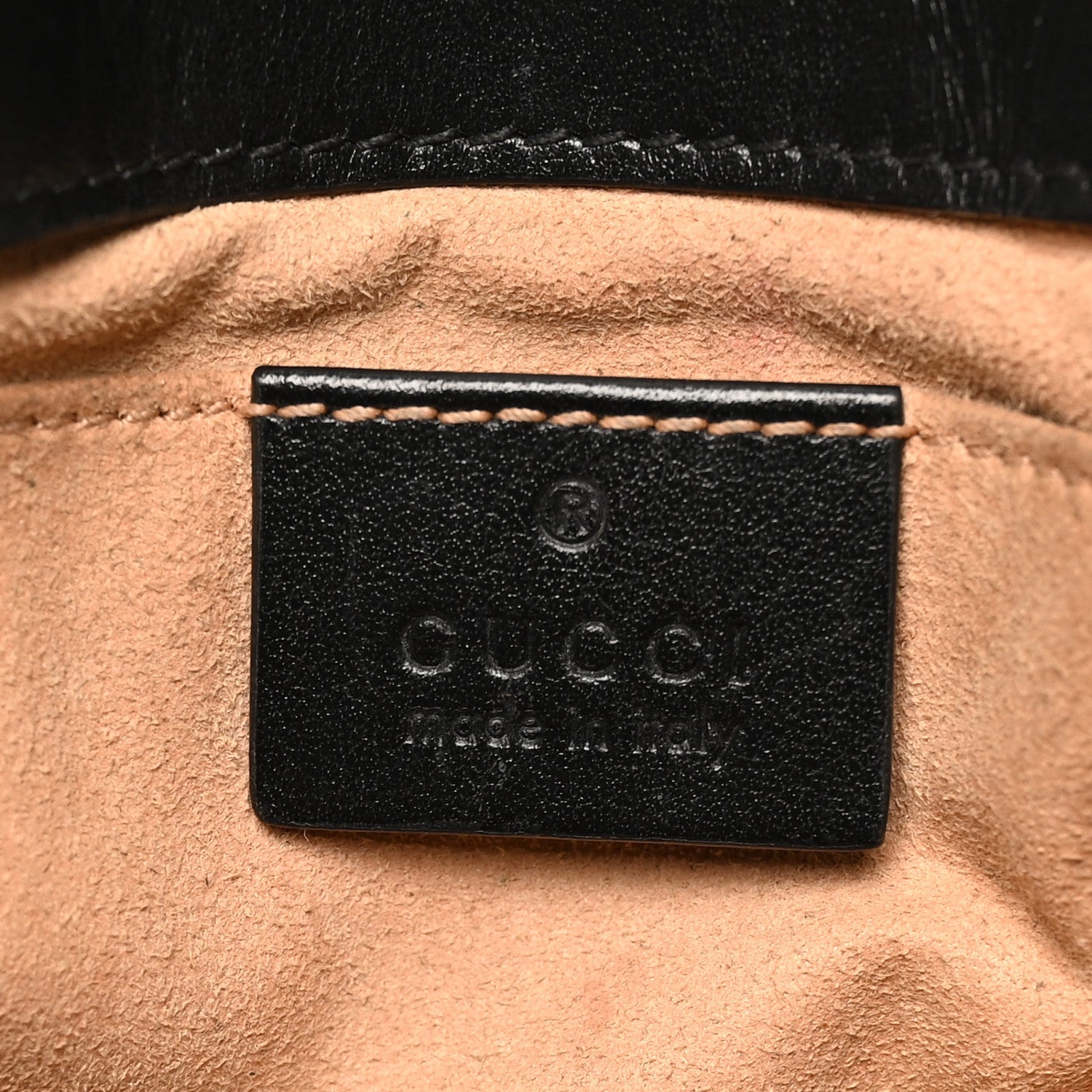 Gucci Calfskin Matelasse Mini GG Marmont Shoulder Bag Black