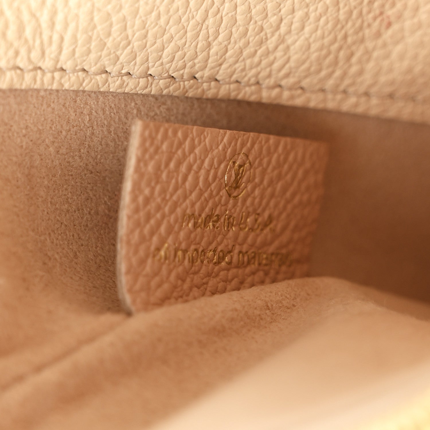 Louis Vuitton Empreinte Double Zip Pochette Beige Rose Creme