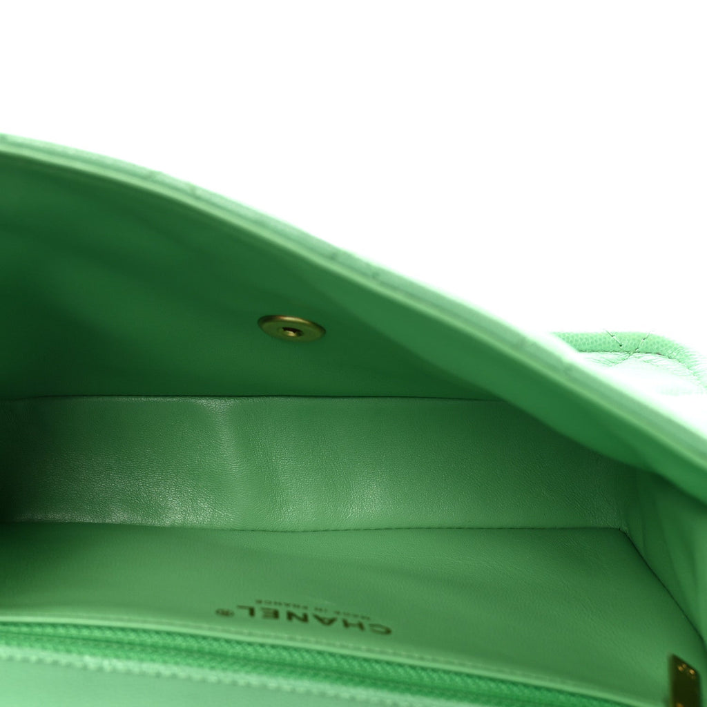 Chanel Caviar Quilted Medium Sweet Classic Flap Green