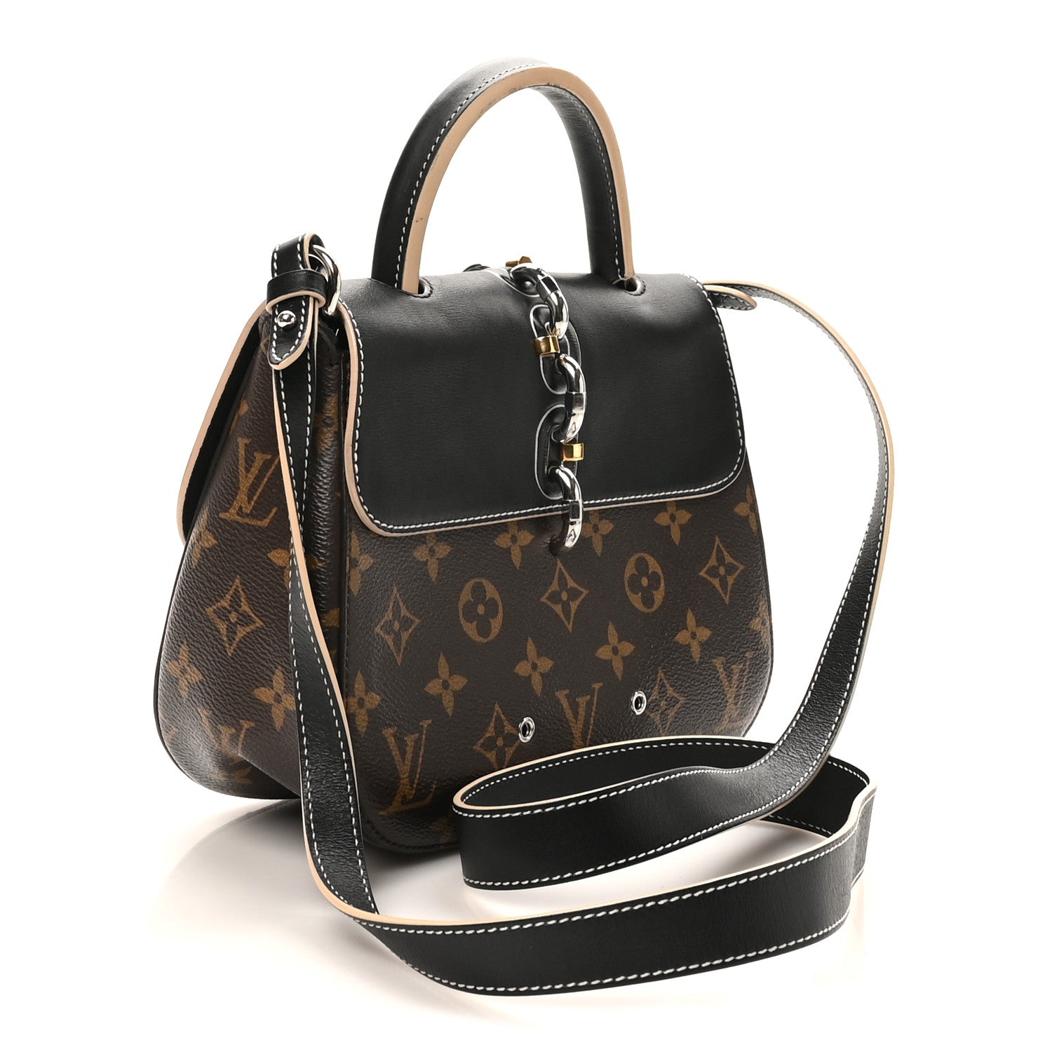 Louis Vuitton Calfskin Monogram Chain It Bag PM Black