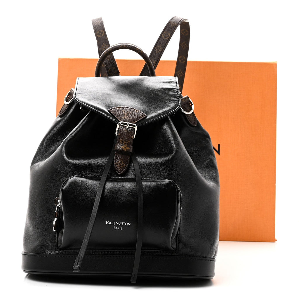 Louis Vuitton Lambskin Monogram Montsouris Vibe PM Black