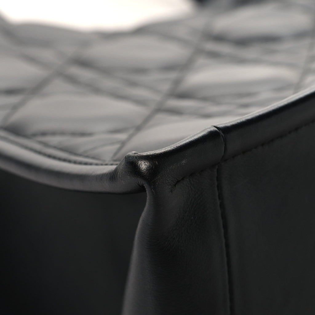 Christian Dior Calfskin Macro Cannage Medium Book Tote Black