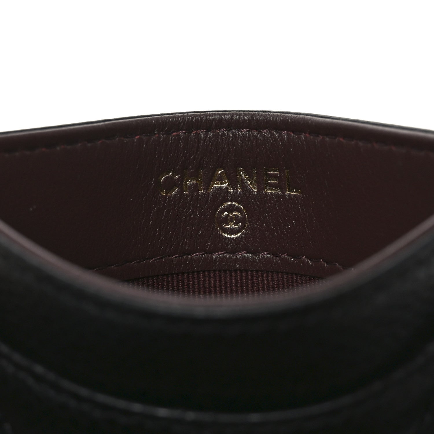 Caviar Quilted Card Holder Black