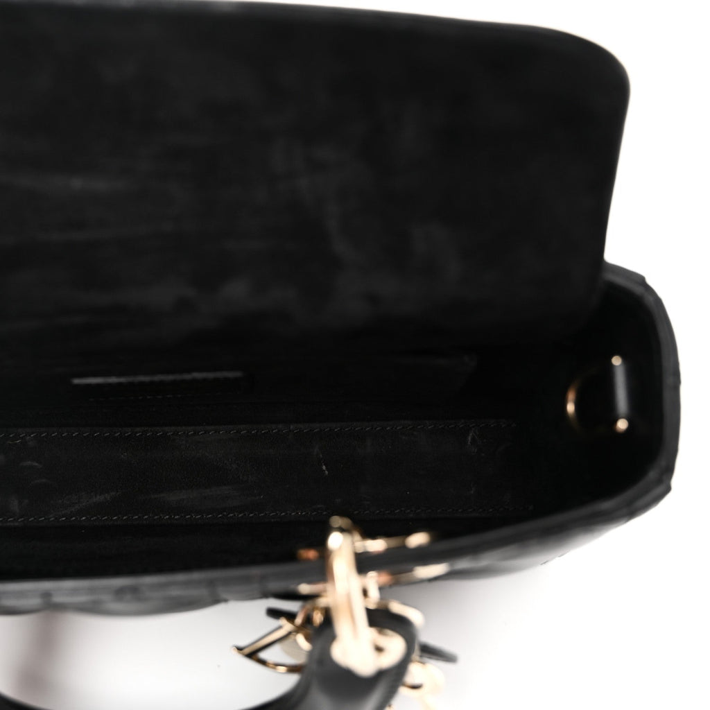 Christian Dior Lambskin Cannage Small Lady D-Joy Black