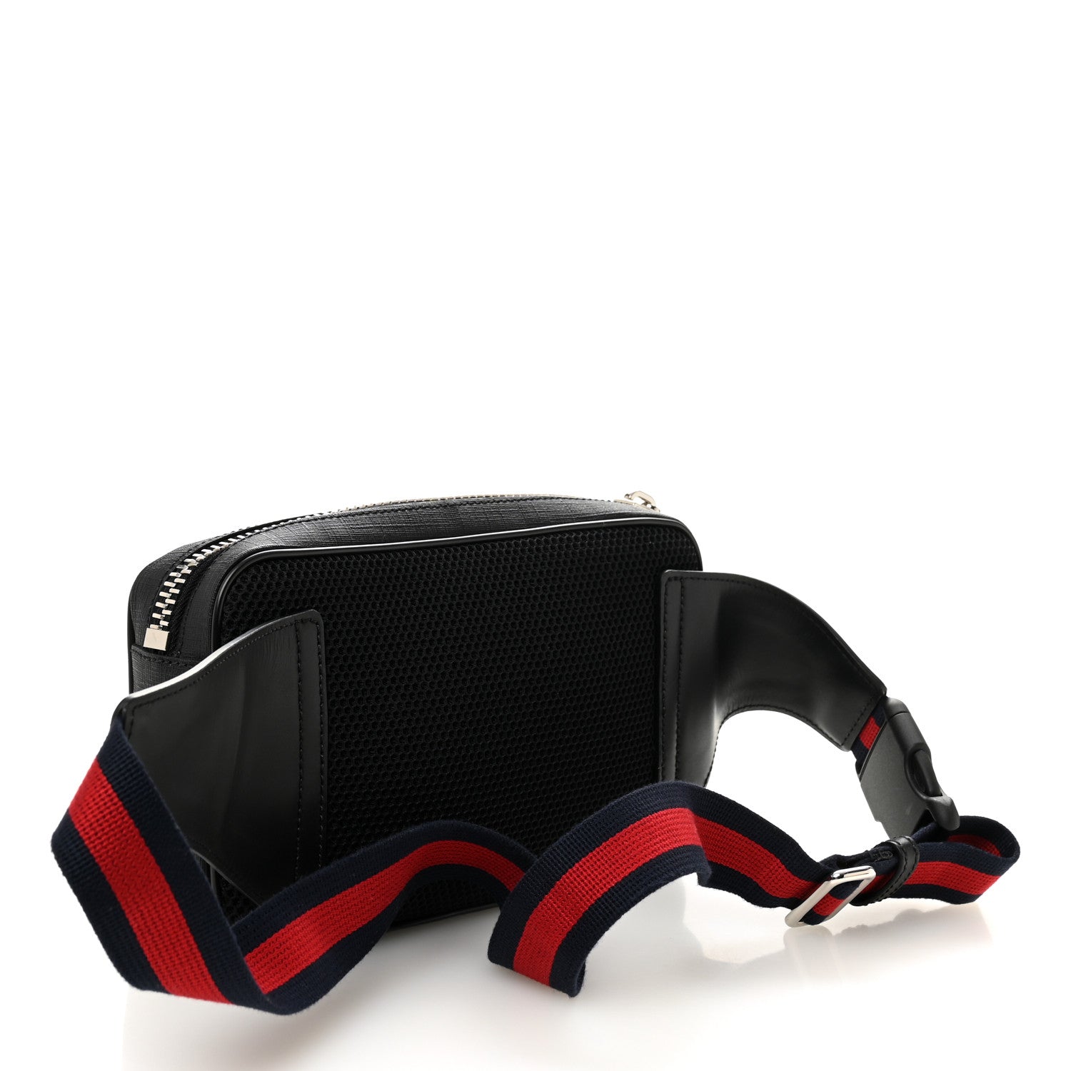 Gucci Soft GG Supreme Monogram Web Belt Bag Black Grey