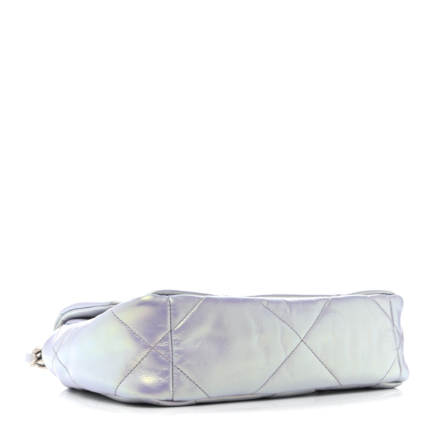 Chanel Iridescent Calfskin Quilted Medium Chanel 19 Flap Light Purple Blue