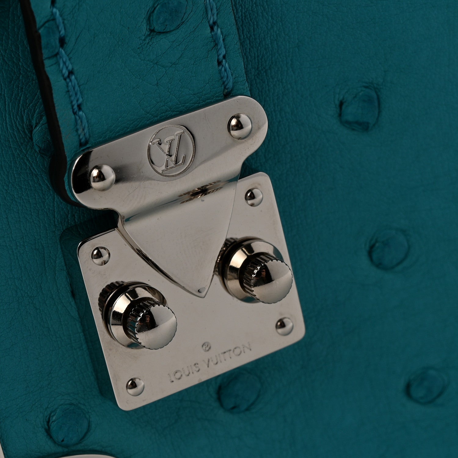 Louis Vuitton Ostrich Side Trunk PM Candy Blue