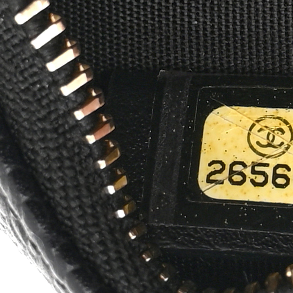 Chanel Caviar Quilted Round Filigree Crossbody Black