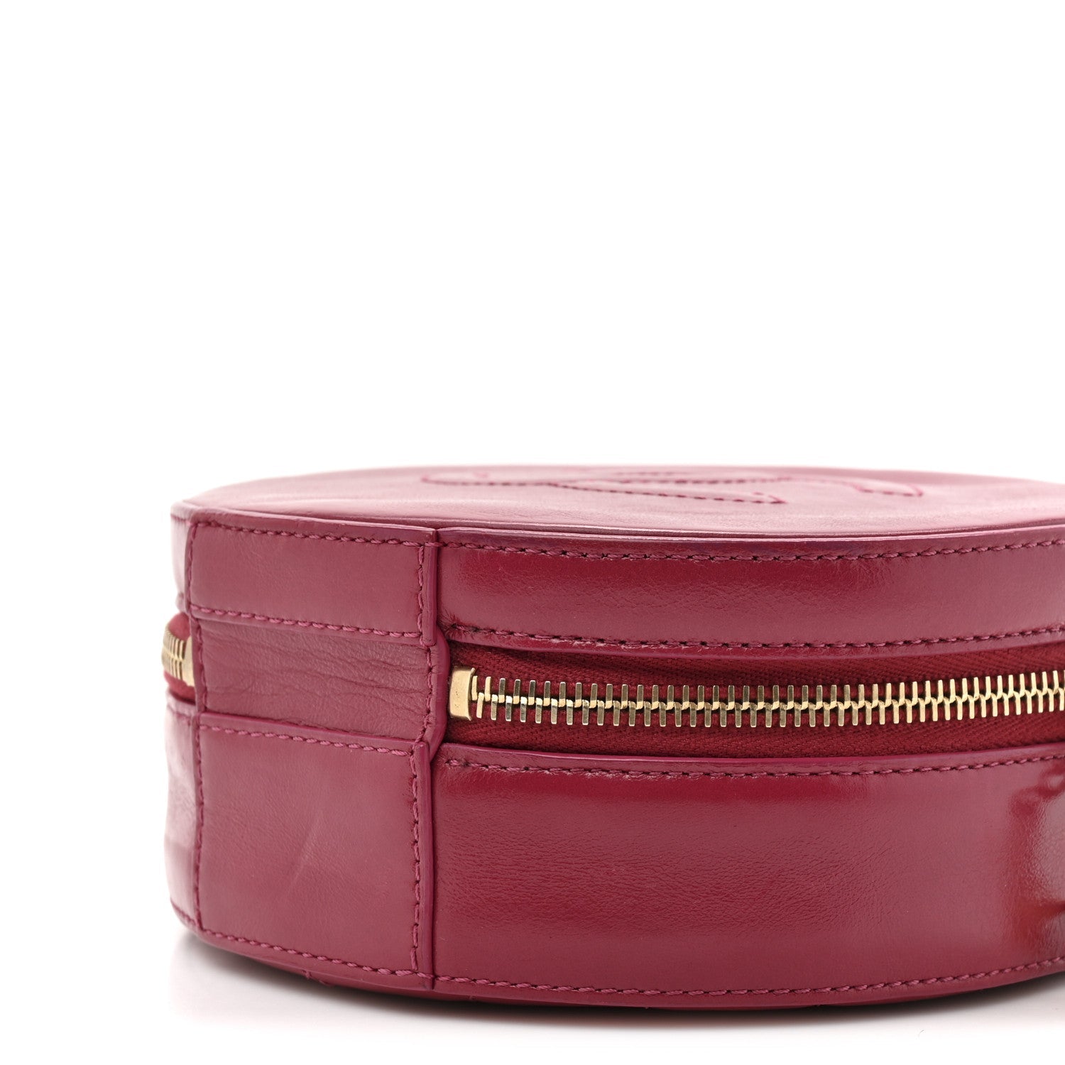 Chanel Glazed Calfskin Round As Earth Evening Bag Rouge
