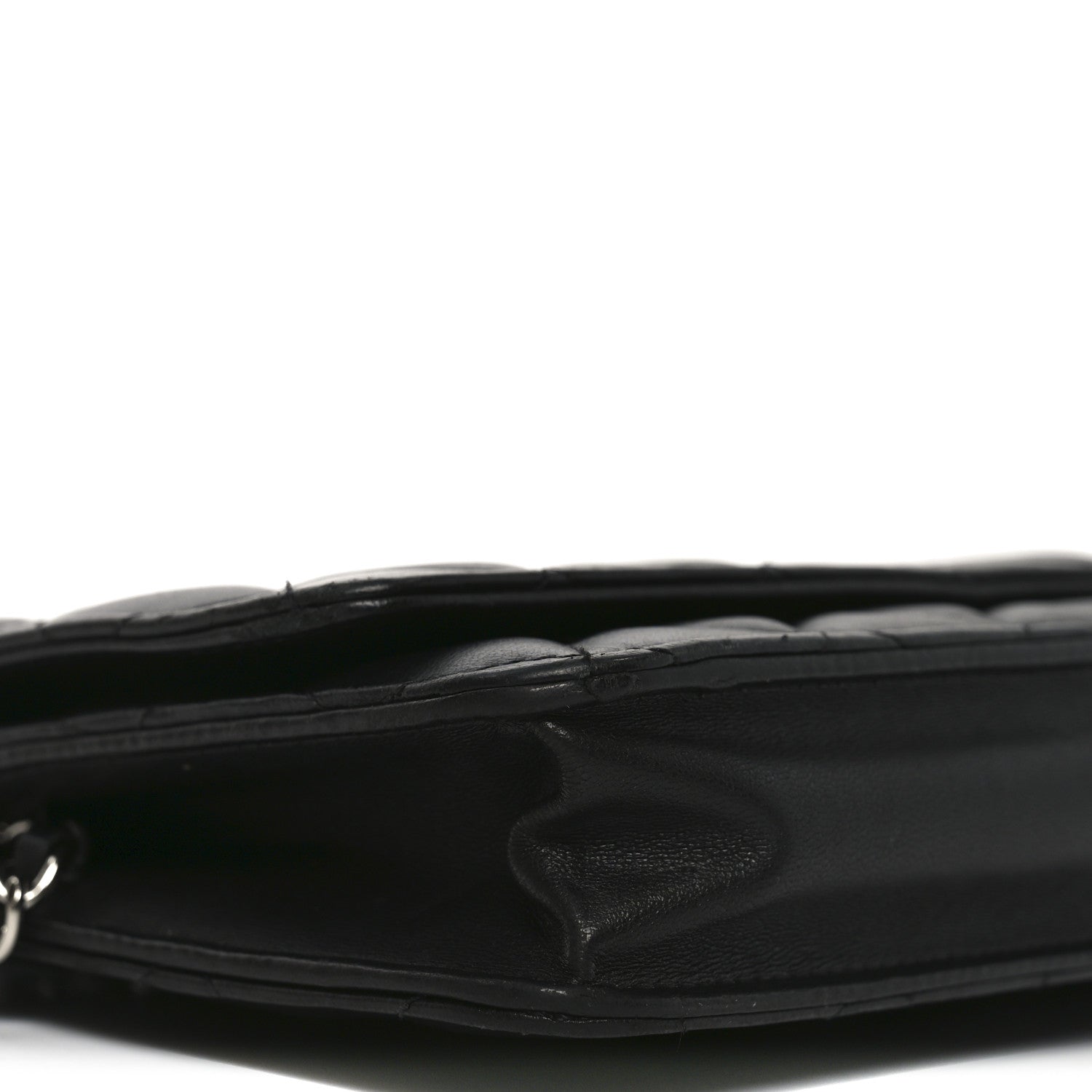 Chanel Lambskin Quilted Wallet On Chain WOC Black