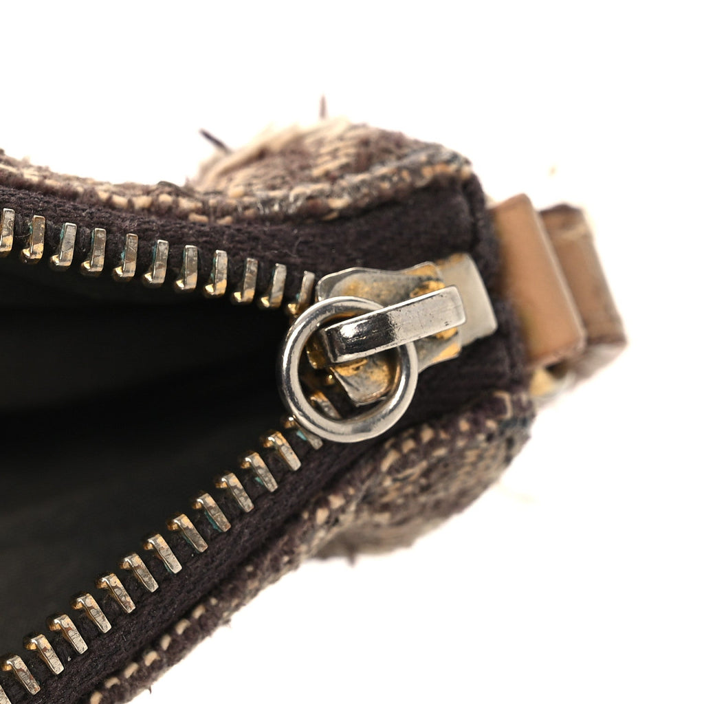 Christian Dior Monogram Mini Saddle Pochette Brown