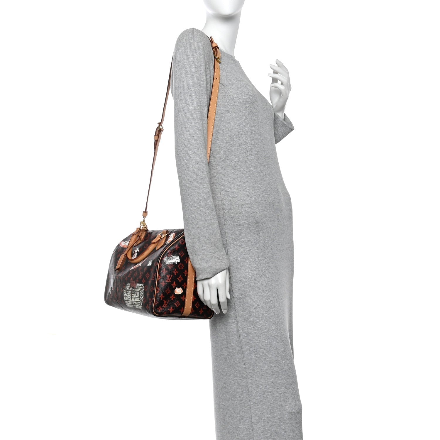 Louis Vuitton Catogram Speedy Bandouliere 30 Marron