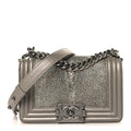 Chanel Galuchat Stingray Small Boy Flap Silver
