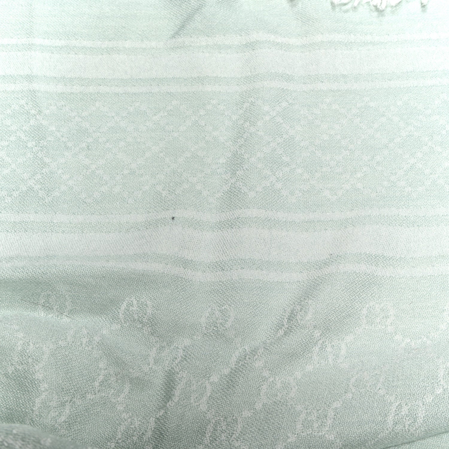Gucci Wool Silk GG Monogram GGNat Scarf Green