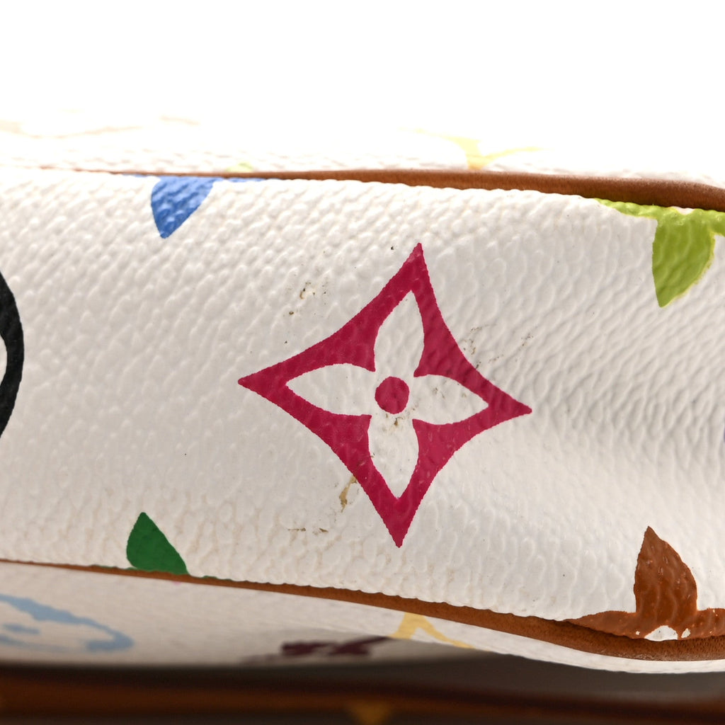 Louis Vuitton Monogram Multicolor Pochette Accessories White