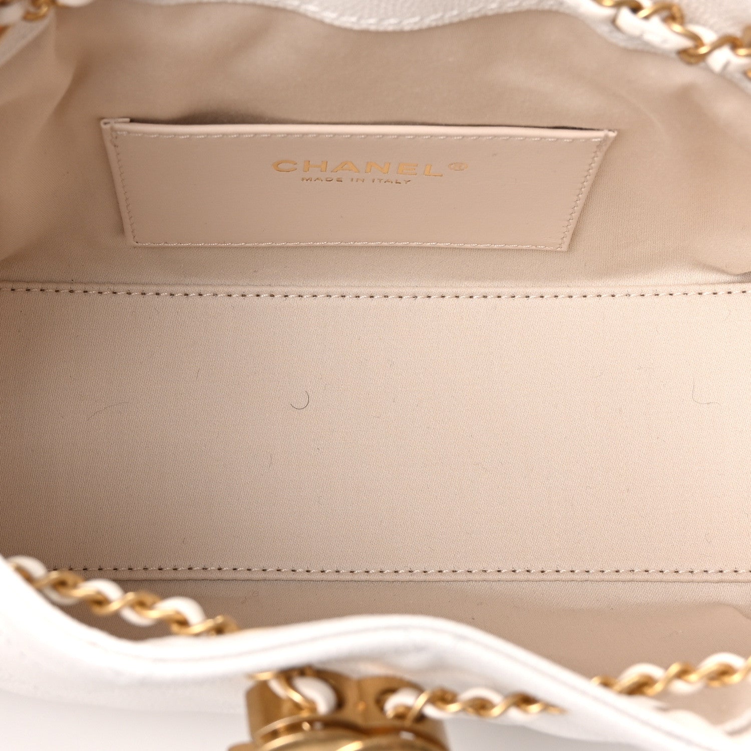 Chanel Caviar Quilted Mini Chanel 25 Handbag White