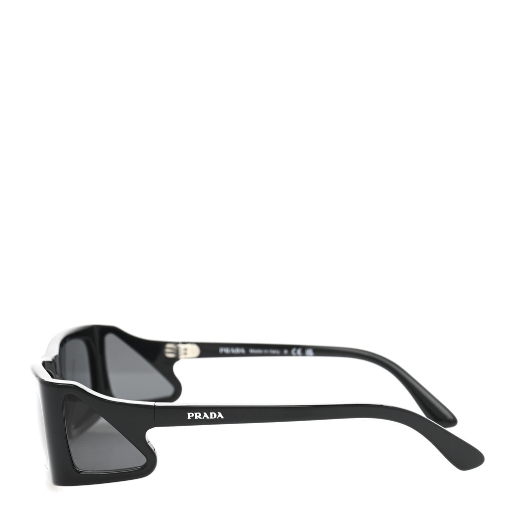 Prada Acetate Rectangular Sunglasses SPR B03 Black