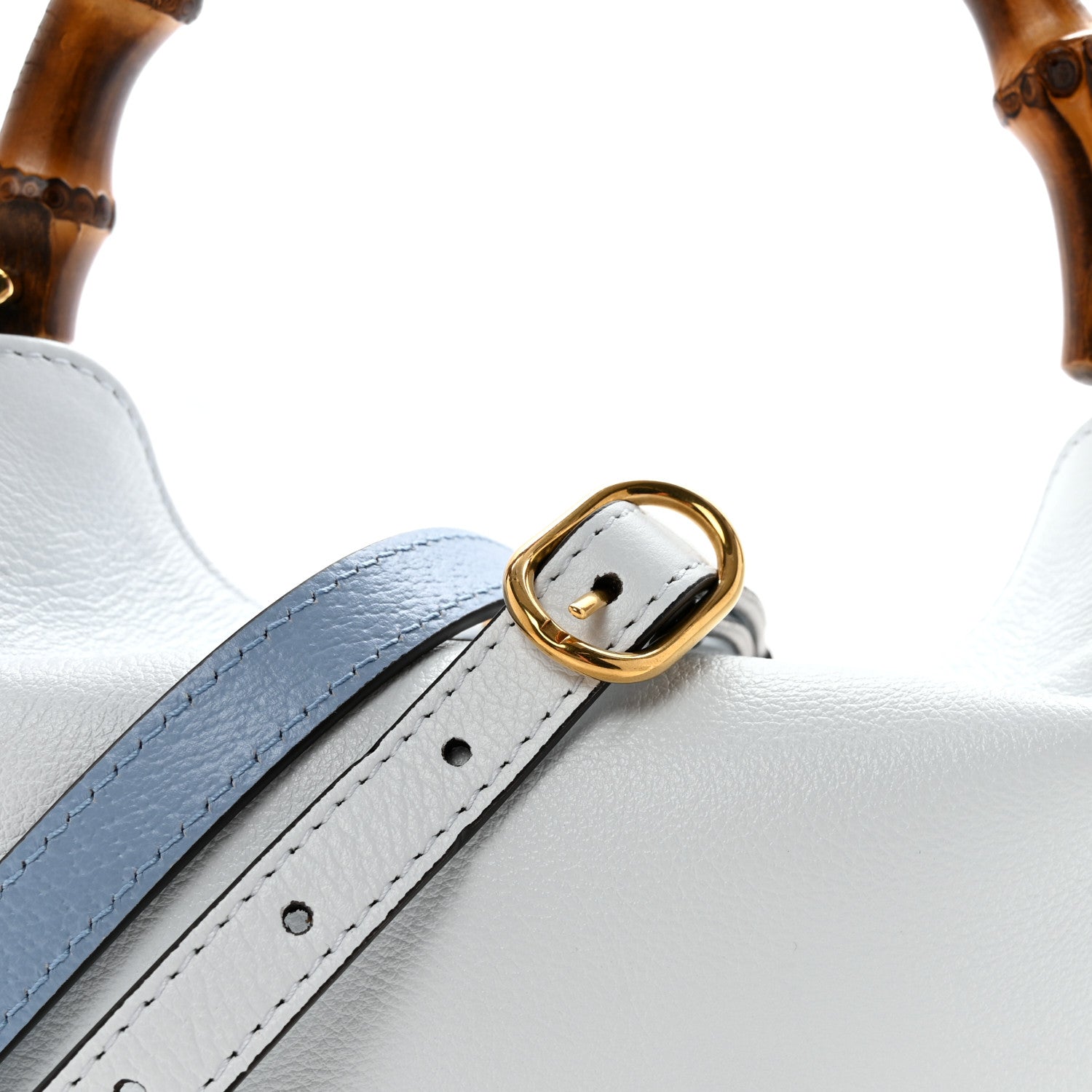 Gucci Softy Wonka Textured Dollar Calfskin Small Diana Shoulder Bag Pale Blue
