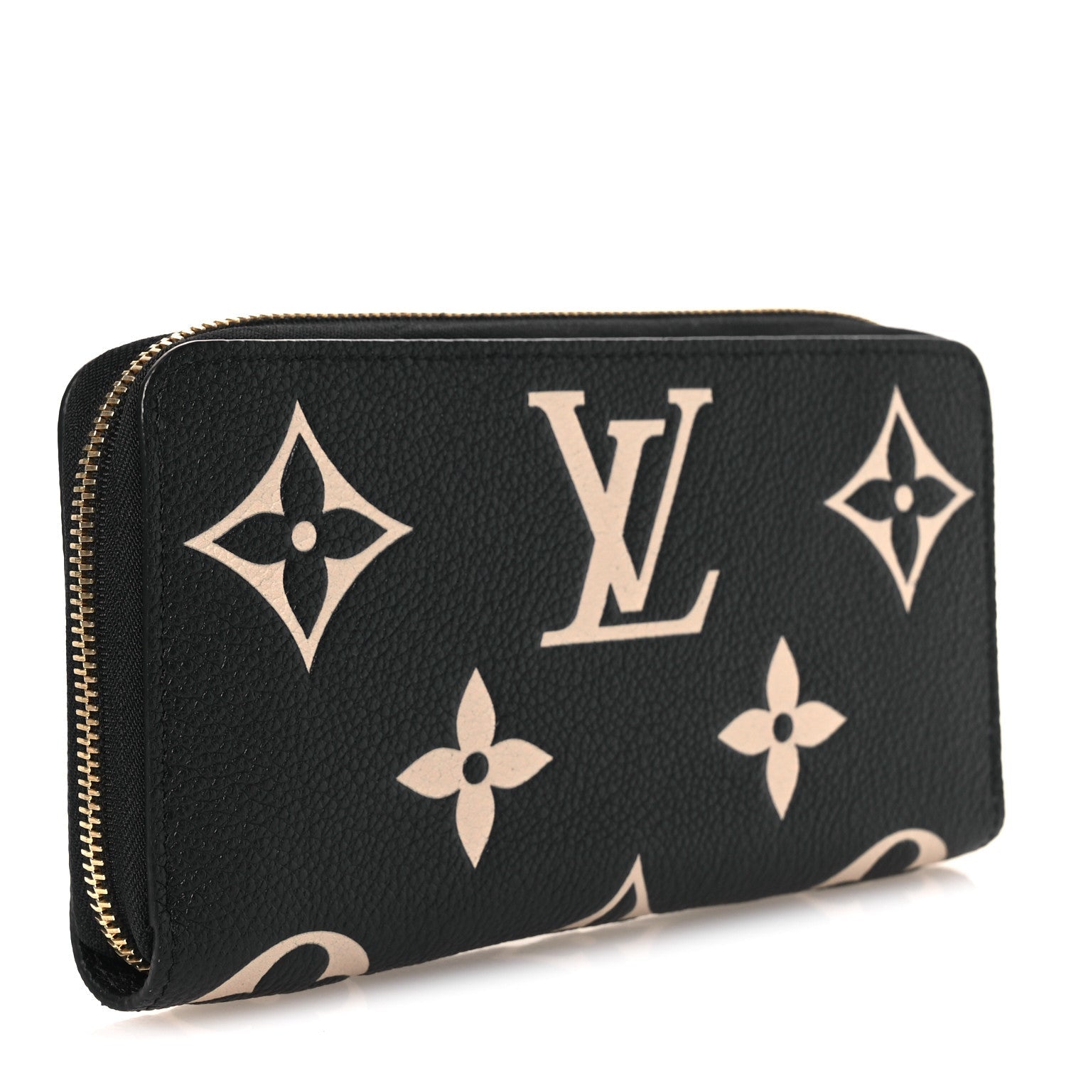 Louis Vuitton Empreinte Monogram Giant Zippy Wallet Black Beige